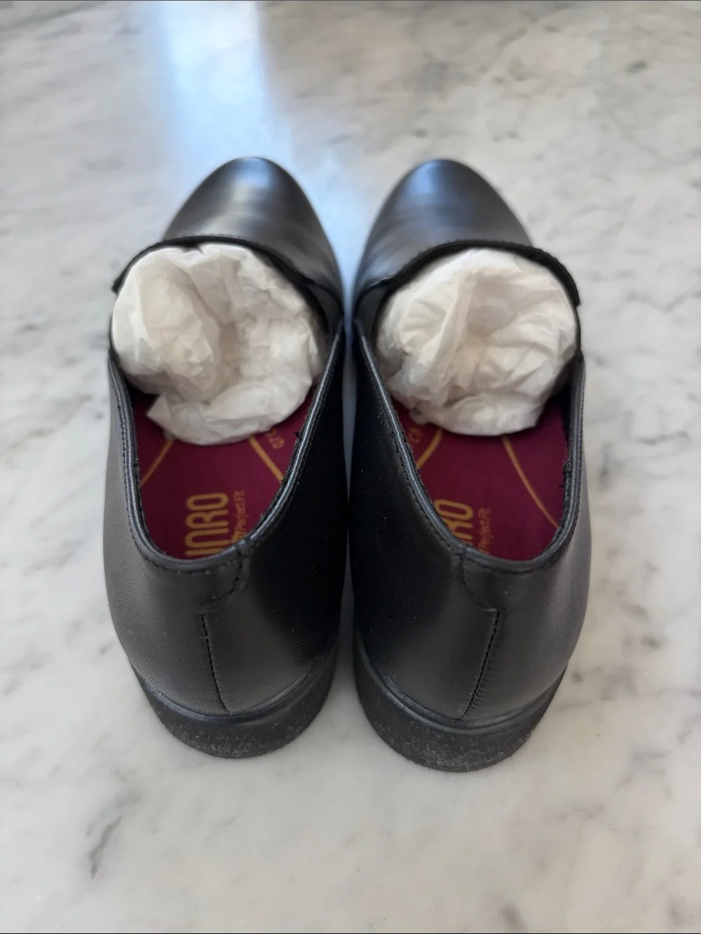 Munro Kam Black Slip-On Leather Loafers